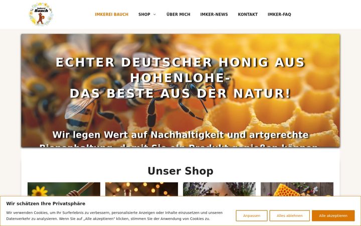 Screenshot of imkerei-bauch.de