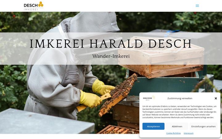 Screenshot of imkerei-harald-desch.com