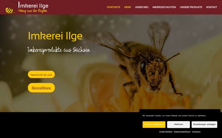 Screenshot of imkerei-ilge.de