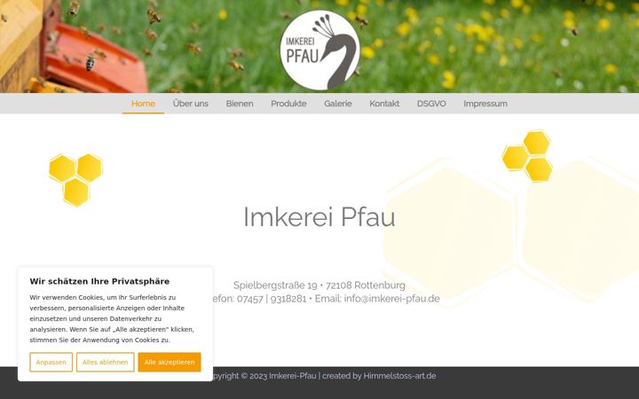 Screenshot of imkerei-pfau.de