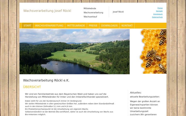 Screenshot of imkerei-wachsverarbeitung.de