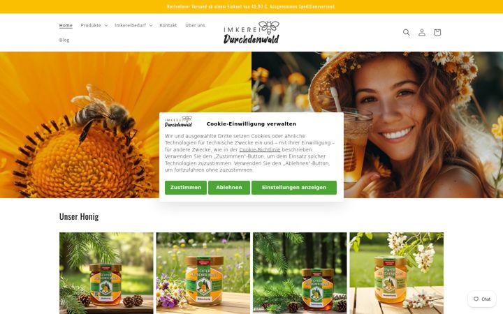 Screenshot of imkershop-durchdenwald.de