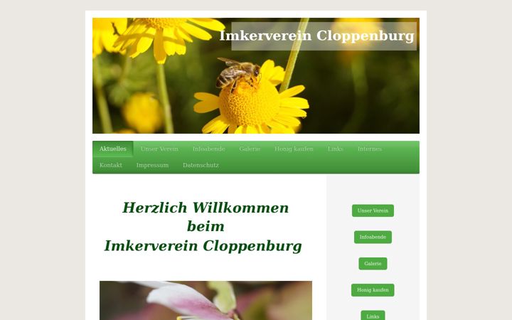 Screenshot of imkerverein-cloppenburg.de