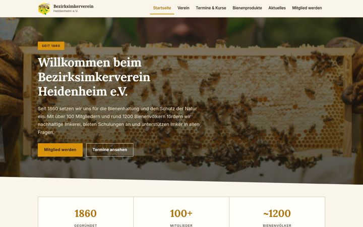Screenshot of imkerverein-heidenheim.de
