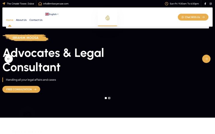 Snímek obrazovky imlawyeruae.com