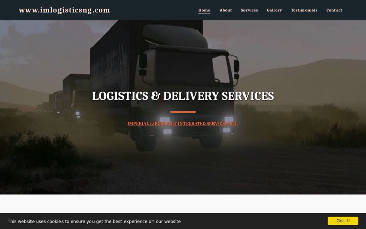 Screenshot of imlogisticsng.com