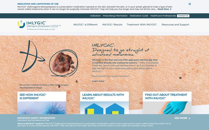 Screenshot of imlygic.com