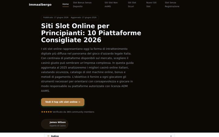 Screenshot of immaalbergo.it