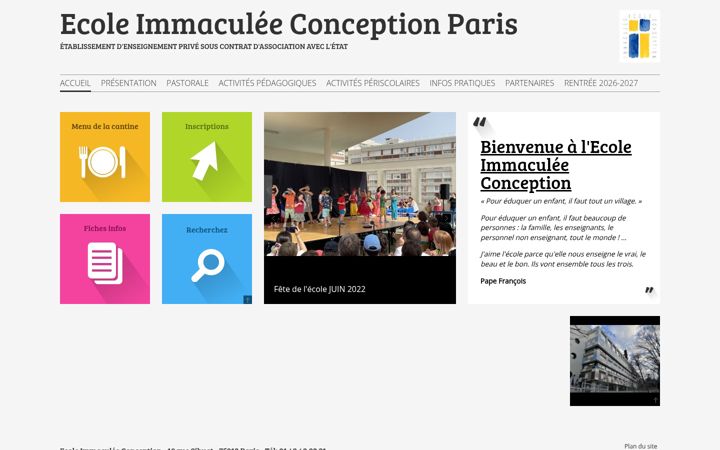 Screenshot of immaculee-conception-paris.org