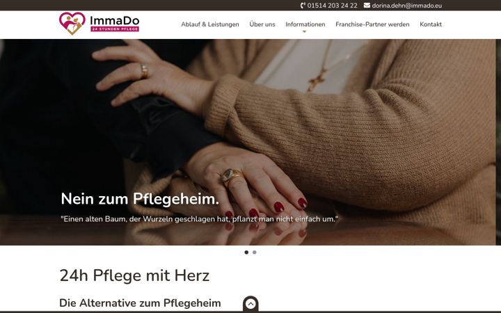 Screenshot of immado.eu