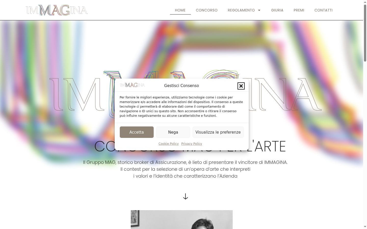 Screenshot tal-banner tal-kunsens muri qabel kwalunkwe interazzjoni