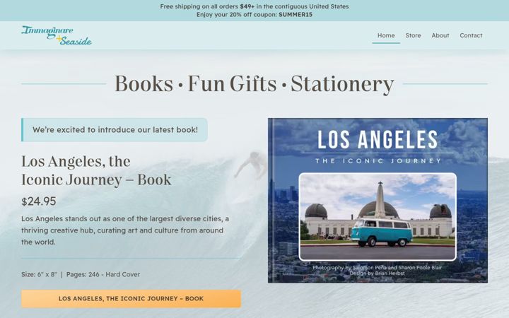 Screenshot of immaginarestore.com