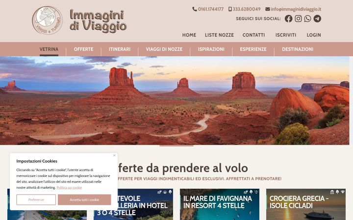 Screenshot stránky immaginidiviaggio.com