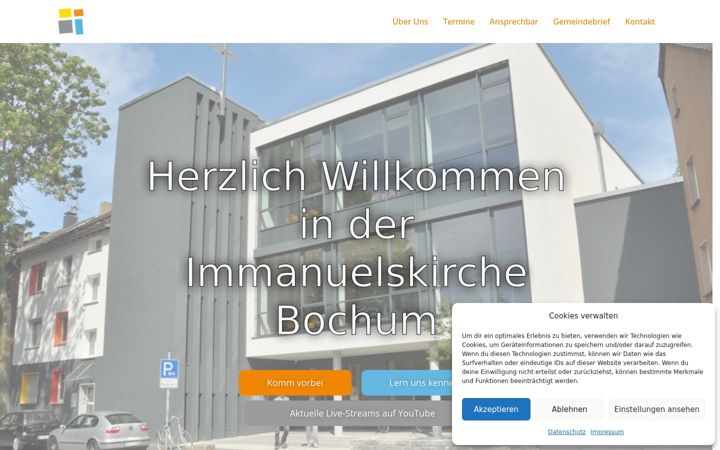 Screenshot of immanuelskirche-bochum.de