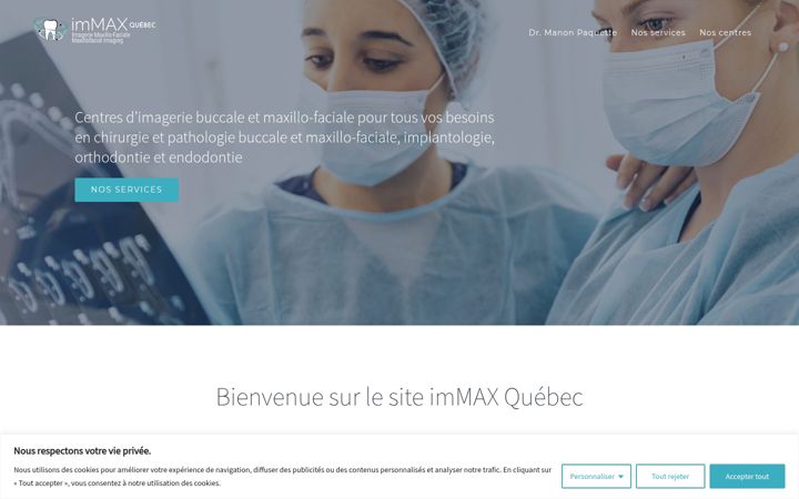 Screenshot stránky immaxquebec.com