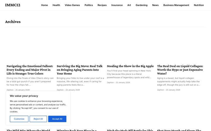 Screenshot of immc12.com