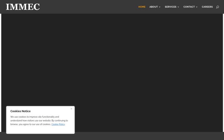 Screenshot stránky immec.com