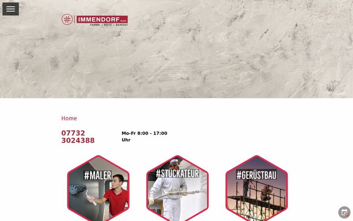 Screenshot of immendorf-gmbh.de