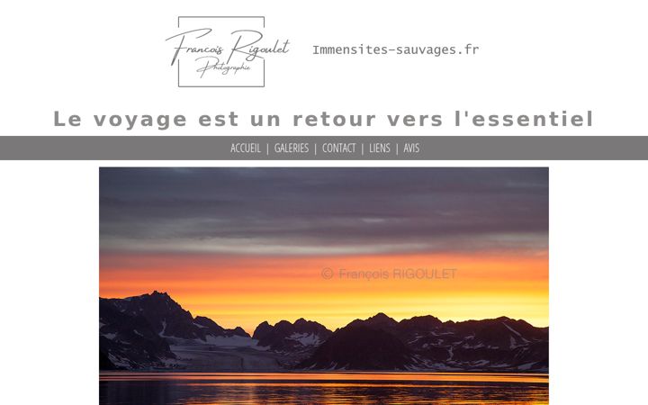 Screenshot of immensites-sauvages.fr