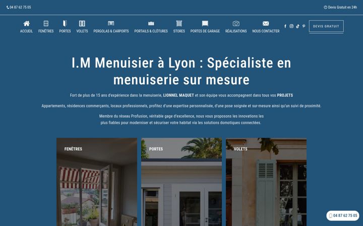 Screenshot of immenuisier.fr