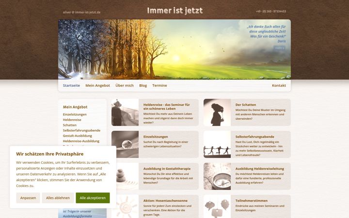 Screenshot of immer-ist-jetzt.de