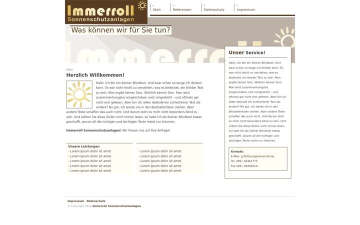 Screenshot of immerroll.de