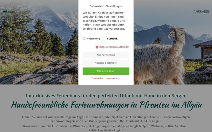 Screenshot of immerschoen-allgaeu.de