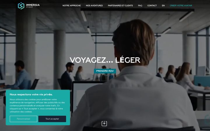 Screenshot of immersiastudio.com
