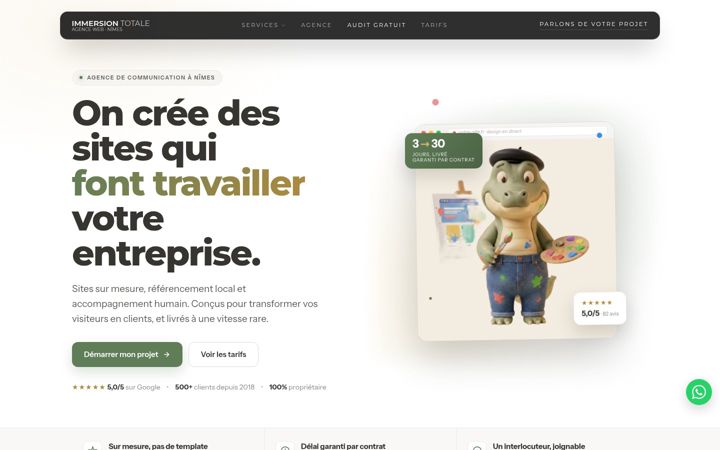 Screenshot of immersion-totale.fr