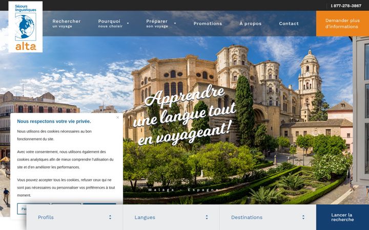 Screenshot of immersionalta.com