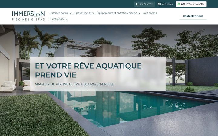 Screenshot of immersionpiscines.fr