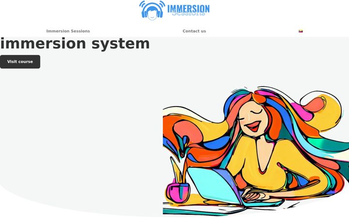 Skärmbild av immersionsessions.com