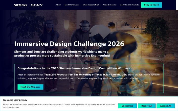 Skärmbild av immersive-design-challenge.com