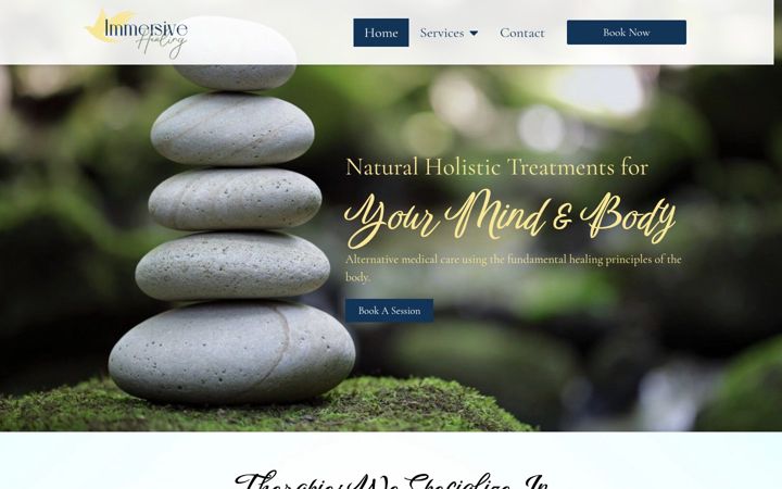 Skärmbild av immersive-healing.com