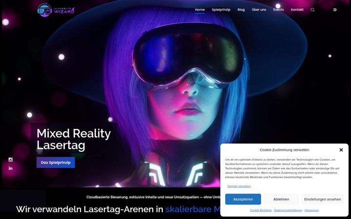 Skärmbild av immersive-wizard.com
