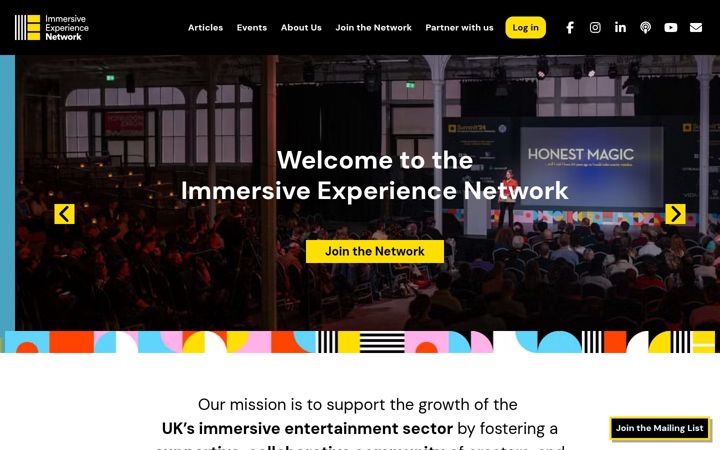 Screenshot of immersiveexperience.network