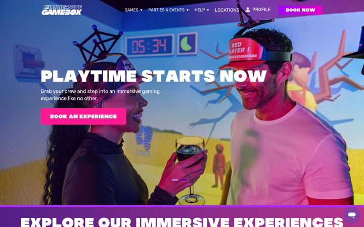 Screenshot of immersivegamebox.com