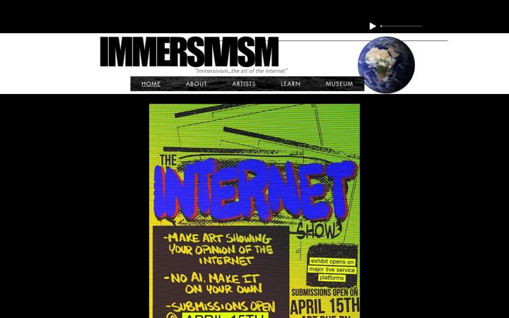 Skärmbild av immersivism.com