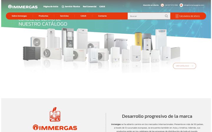 Skärmbild av immerspagna.com