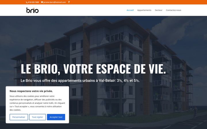 Skärmbild av immeublesbrio.com