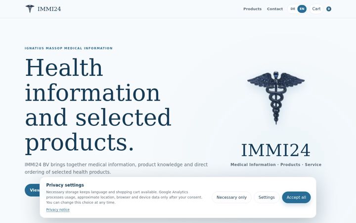 Skärmbild av immi24.com
