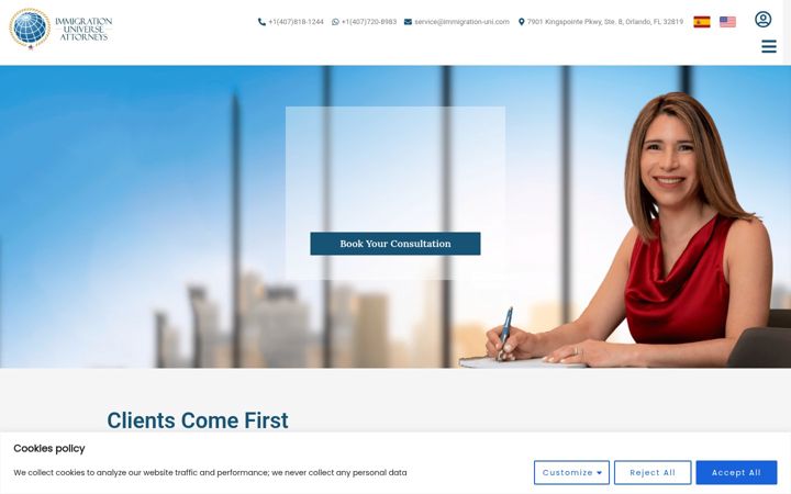 Screenshot of immigration-uni.com