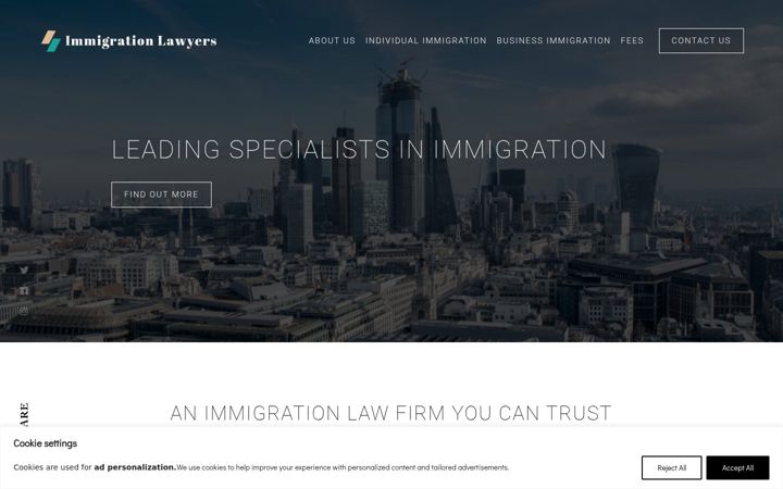 Screenshot of immigrationlawyers-uk.com