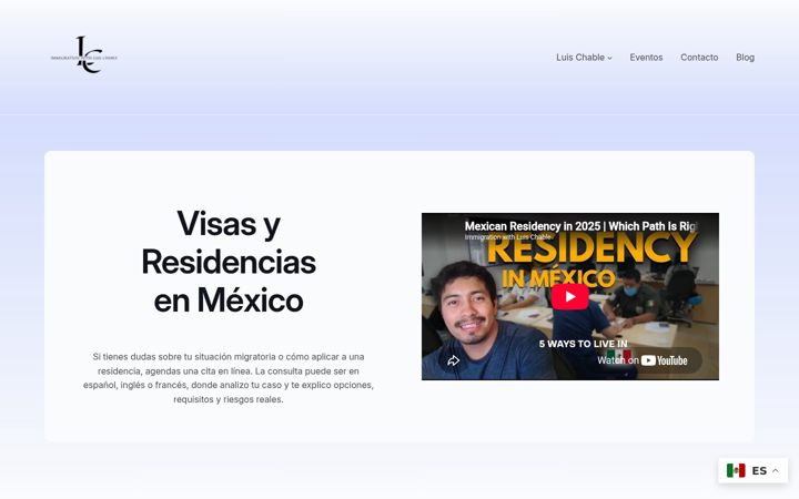 Screenshot of immigrationservicewithluischable.com