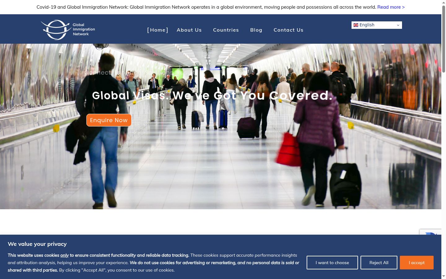 Screenshot of the consent banner shown before any interaction