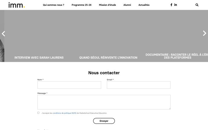 Posnetek zaslona immleadership.com