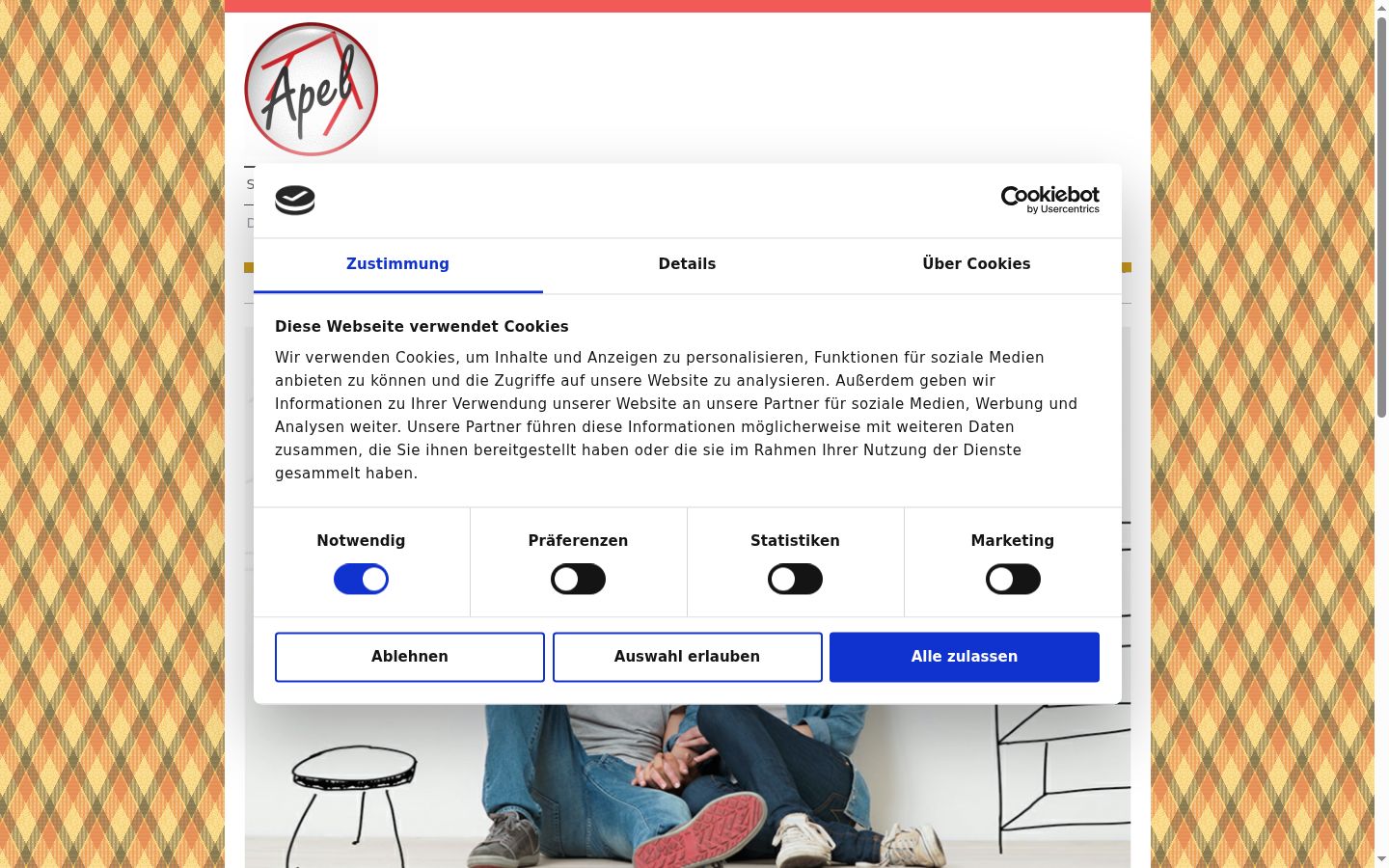 Sutikimo reklamjuostės, rodytos prieš bet kokią sąveiką, ekrano kopija