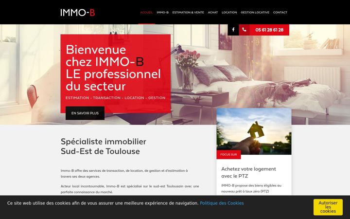 Screenshot of immo-b.com