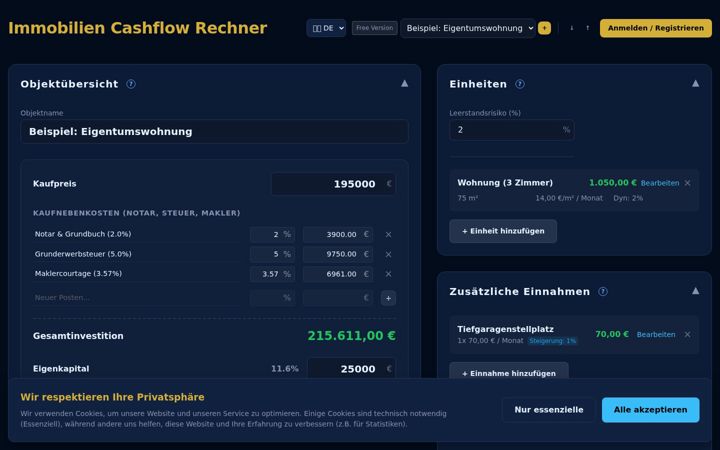 Screenshot of immo-cashflow.com