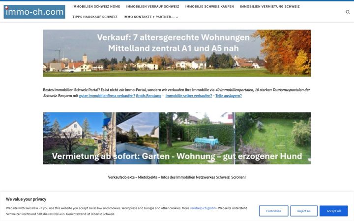 Posnetek zaslona immo-ch.com